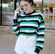 Load image into Gallery viewer, Pullover Stripe Tops (Instock) - Samiha Apparels