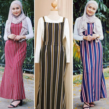 Load image into Gallery viewer, Mermaid Stripe Pinafore - Farena (Instock). - Samiha Apparels