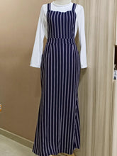 Load image into Gallery viewer, Mermaid Stripe Pinafore - Farena (Instock). - Samiha Apparels