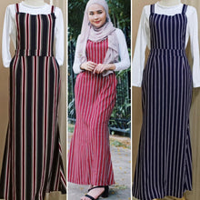 Load image into Gallery viewer, Mermaid Stripe Pinafore - Farena (Instock). - Samiha Apparels