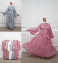 Load image into Gallery viewer, Balloon Sleeve Tiered Maxi Dress 2.0