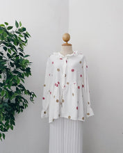 Load image into Gallery viewer, Ruffle Neck Pom Pom Top - Circle