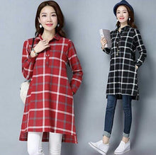 Load image into Gallery viewer, Korean checkered midi Dress - Samiha Apparels