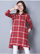 Load image into Gallery viewer, Korean checkered midi Dress - Samiha Apparels