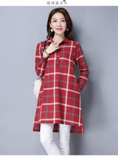 Load image into Gallery viewer, Korean checkered midi Dress - Samiha Apparels