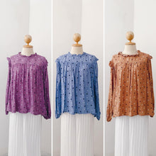 Load image into Gallery viewer, Ruffle Neck Polka Top's
