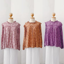 Load image into Gallery viewer, Ruffle Neck Polka Top's