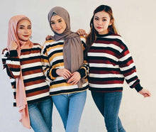 Load image into Gallery viewer, Pullover Stripe Tops (Instock) - Samiha Apparels