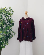 Load image into Gallery viewer, Ruffle Neck Pom Pom Top - Circle
