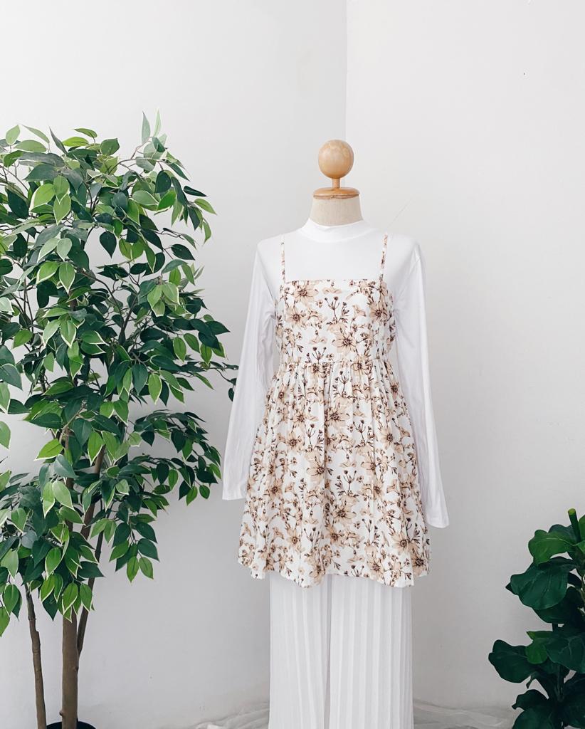 white christmas dresses Korean Floral Slip On Top – modanisasg