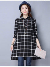 Load image into Gallery viewer, Korean checkered midi Dress - Samiha Apparels
