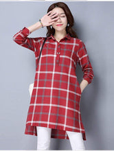 Load image into Gallery viewer, Korean checkered midi Dress - Samiha Apparels
