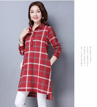 Load image into Gallery viewer, Korean checkered midi Dress - Samiha Apparels
